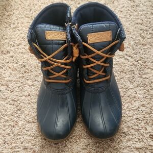 Sperry Top Sider Saltwater Quilted Navy Duck Boots